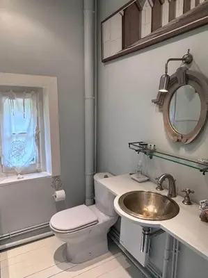 Salle de bains dans l'établissement Manoir Charme Baie Mont St Michel