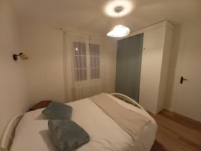 Un ou plusieurs lits dans un hébergement de l'établissement Gîte Le Scoubidou, bord de mer