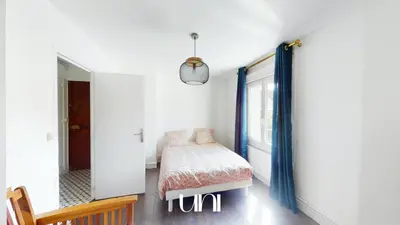 Un ou plusieurs lits dans un hébergement de l'établissement Appartement cosy d'Auge