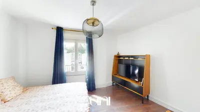 Un ou plusieurs lits dans un hébergement de l'établissement Appartement cosy d'Auge