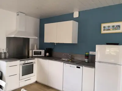 Cuisine ou kitchenette dans l'établissement Gîtes des Embruns