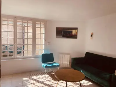 Coin salon dans l'établissement Maison le havre des marées
