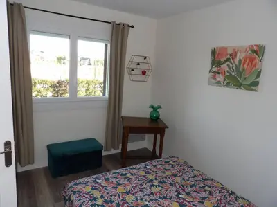 Un ou plusieurs lits dans un hébergement de l'établissement Charmant T2 tout confort Cabourg