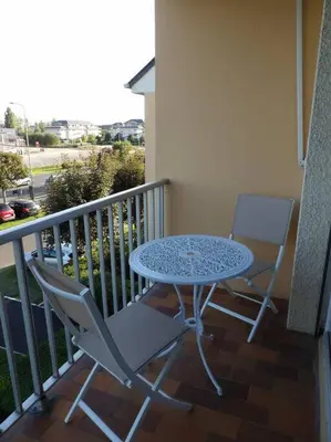 Balcon ou terrasse dans l'établissement Charmant T2 tout confort Cabourg
