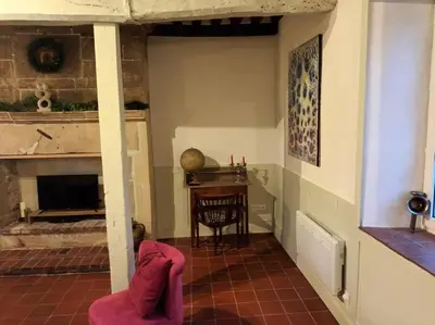 Coin salon dans l'établissement Gîte du Manoir
