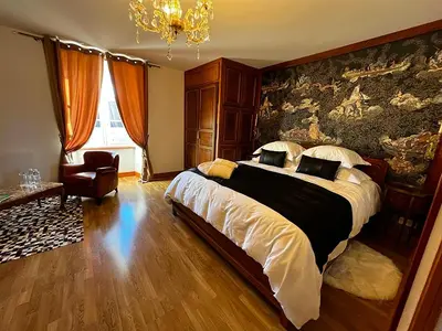 Un ou plusieurs lits dans un hébergement de l'établissement la Bastide du Laizon & Spa