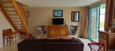 Télévision ou salle de divertissement dans l'établissement Gite Couesnon