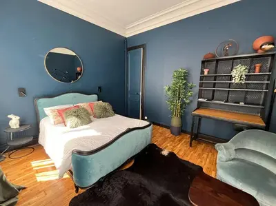 Un ou plusieurs lits dans un hébergement de l'établissement Appartement au coeur de Caen
