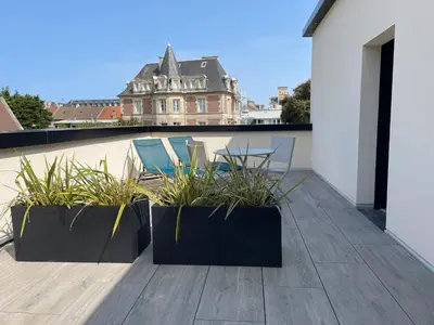 Balcon ou terrasse dans l'établissement AU CHARME DES MAREES