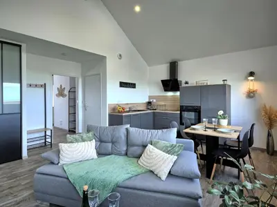 Cuisine ou kitchenette dans l'établissement Holiday Home Les yeux dans la baie by Interhome
