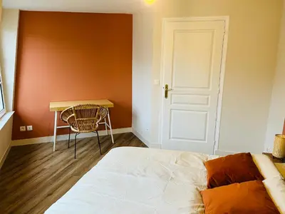 Un ou plusieurs lits dans un hébergement de l'établissement Appartement centre ville Caen Vaugueux
