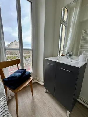Vue générale sur la montagne ou vue sur la montagne depuis l'appartement