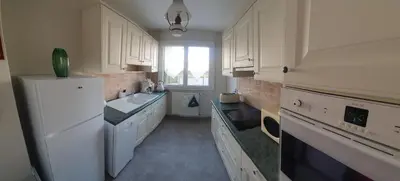 Cuisine ou kitchenette dans l'établissement Chemin vert