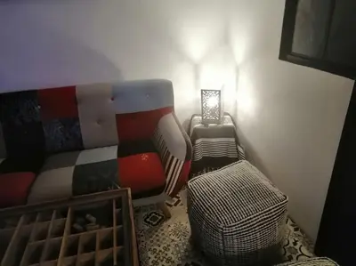 Un ou plusieurs lits dans un hébergement de l'établissement Maison de ville rénovée au cœur du Cotentin.