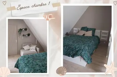 Un ou plusieurs lits dans un hébergement de l'établissement Maisonnette proche mer 4 pers
