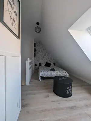 Coin salon dans l'établissement Maisonnette proche mer 4 pers