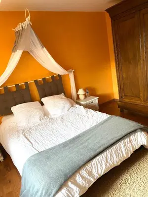 Un ou plusieurs lits dans un hébergement de l'établissement Le Taut 44 - chambre Omaha - salle de bains partagée