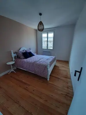 Un ou plusieurs lits dans un hébergement de l'établissement Gîte l'Effet Mer à Barfleur, Normandie