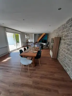 Cuisine ou kitchenette dans l'établissement Gîte l'Effet Mer à Barfleur, Normandie