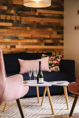 Coin salon dans l'établissement Les Bicoques à la mer - 