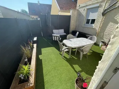 Terrasse ou espace extérieur de l'établissement superbe appartement en bord de mer