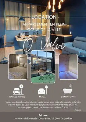 Plan de l'établissement Ô Valvi - Suite balnéo, terrasse et parking privé - Saint-Lô centre
