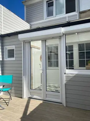 Balcon ou terrasse dans l'établissement Gîte de La baleine