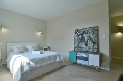 Un ou plusieurs lits dans un hébergement de l'établissement Villa Les Daules