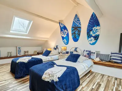 Un ou plusieurs lits dans un hébergement de l'établissement Holiday Home Le Hamelinet by Interhome