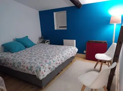 Un ou plusieurs lits dans un hébergement de l'établissement L'Ancre du Bessin - Proximité Bayeux et plages du débarquement - D-DAY - Spa en option - Accessible PMR