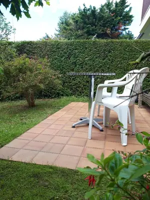 Jardin de l'établissement Escapade mer en Normandie