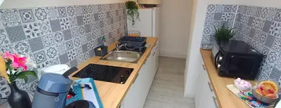 Plan de l'établissement Studio Tout équipé en Hyper-Centre avec Parking Privé et Gratuit - Vue sur la Ville et Château de Caen