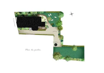 Plan de l'établissement Vaste Maison de 300 m2 en forme de bateau pour 15 L'Iliade