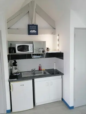 Cuisine ou kitchenette dans l'établissement Studio 5 proche du port