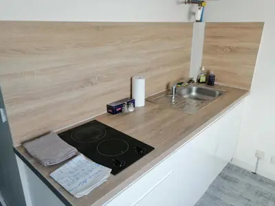 Cuisine ou kitchenette dans l'établissement Studio 6 proche du port
