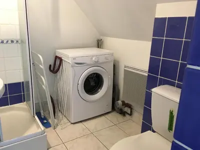 Salle de bains dans l'établissement Rose des sables R d c