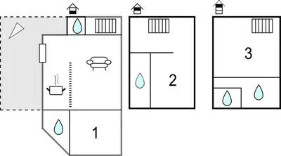 Plan de l'établissement Nice Home In Quettehou With Kitchen