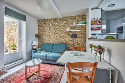 Cuisine ou kitchenette dans l'établissement Cottage Côté Mer - A 1km de la plage