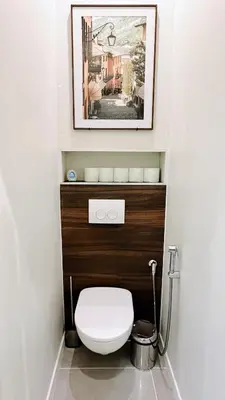 Salle de bains dans l'établissement Appartement mezzanine contemporain hypercentre Caen - chez Jannie