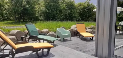 Jardin de l'établissement Gite des Pommiers