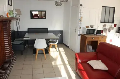 Coin salon dans l'établissement Charmant gite de Valérie et de Frédéric MAZA