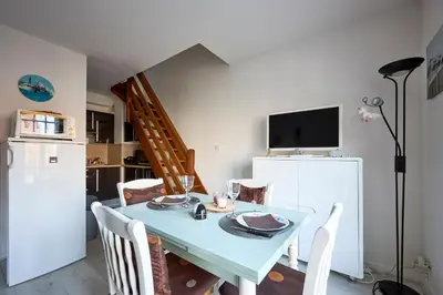 Cuisine ou kitchenette dans l'établissement Doudounette - Appartement à proximité de la plage