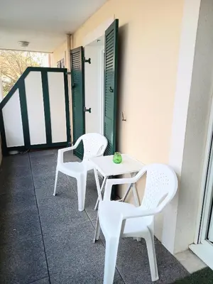 Balcon ou terrasse dans l'établissement charmant appartement port de Dives sur mer