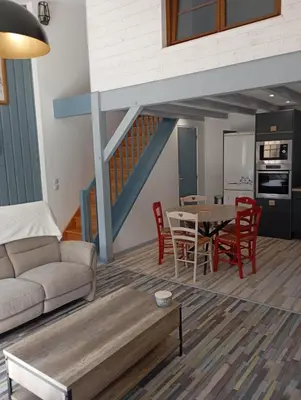 Cuisine ou kitchenette dans l'établissement Le gîte du Galou