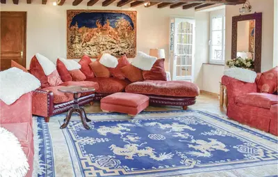 Coin salon dans l'établissement Holiday Home Château De Bremesnil P-836