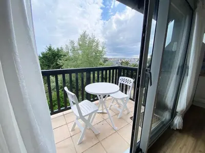 Balcon ou terrasse dans l'établissement studio à deux pas de la plage et des commerces