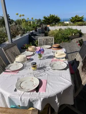 Balcon ou terrasse dans l'établissement Maison Blanche