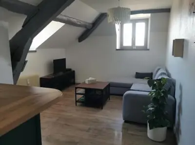 Coin salon dans l'établissement apt cozy refait à neuf à 5min du centre ville