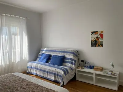Un ou plusieurs lits dans un hébergement de l'établissement AQUARELLE