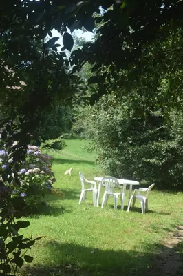 Jardin de l'établissement Le Vieux Pressoir de La Forêt Auvray